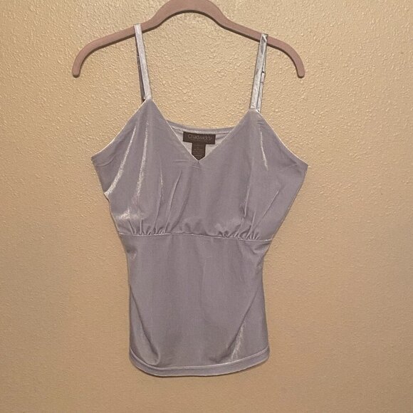 Chadwicks Tops - Chadwick's Collection Grey Velvet Camisole Tank Top Festive Women's Size (L)